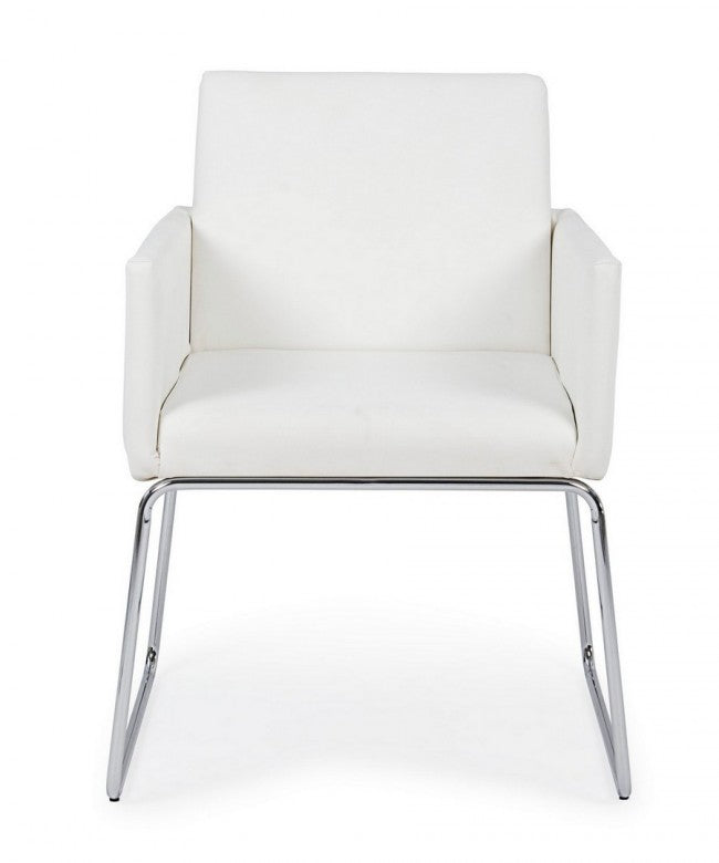 SEDIA C-BR SIXTY PU BIANCO