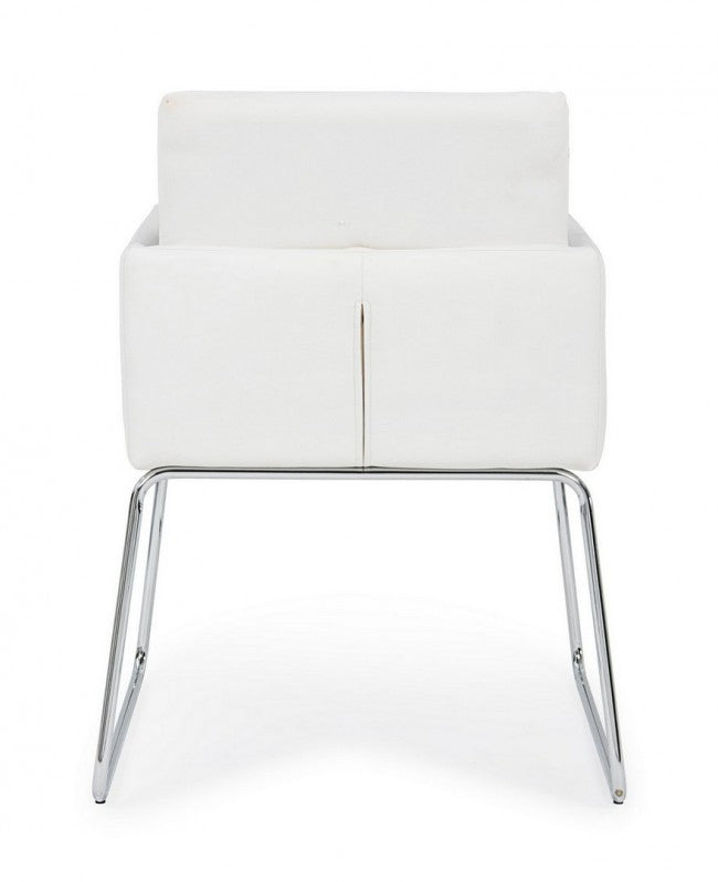 SEDIA C-BR SIXTY PU BIANCO