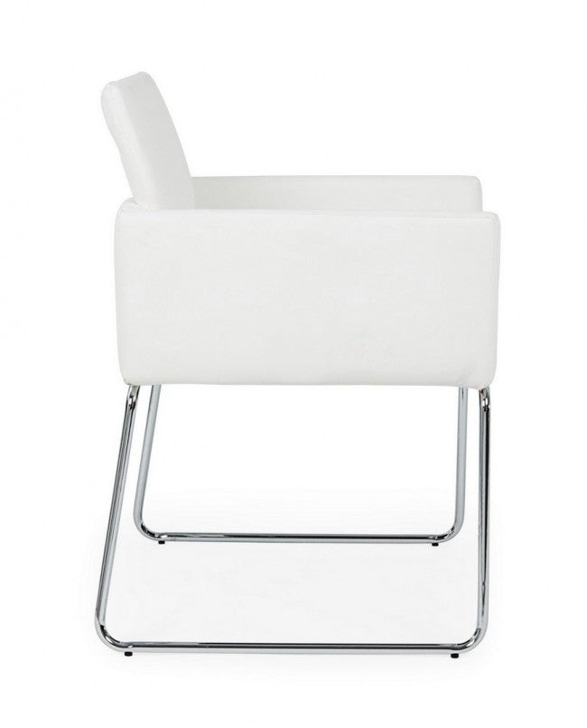 SEDIA C-BR SIXTY PU BIANCO