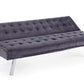 DIVANO LETTO FORBES VELLUTO GRIGIO SCURO