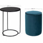 SET2 TAVOLINO-POUF ANNIKA BLU PAVONE