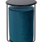 SET2 TAVOLINO-POUF ANNIKA BLU PAVONE
