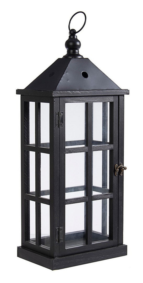 LANTERNA WOOD NERO H55