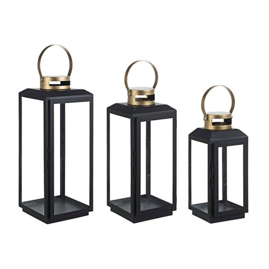 SET3 LANTERNA CRISSIE NERO-ORO