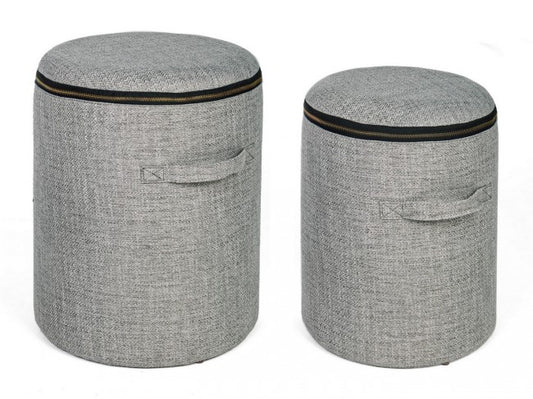 SET2 POUF CONT. RADMILA GRIGIO