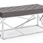 PANCA RAYAN VELLUTO GRIGIO 97X44