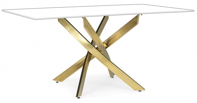 BASE TAVOLO GEORGE ORO 160X90