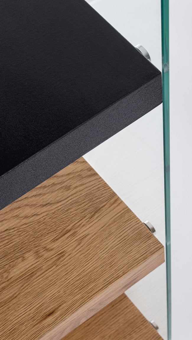 LIBRERIA 5P LINE WOOD NERO