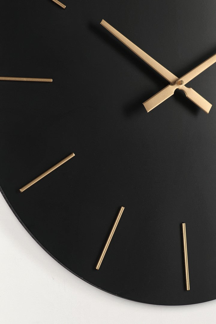 OROLOGIO PARETE TIMELINE NERO D60