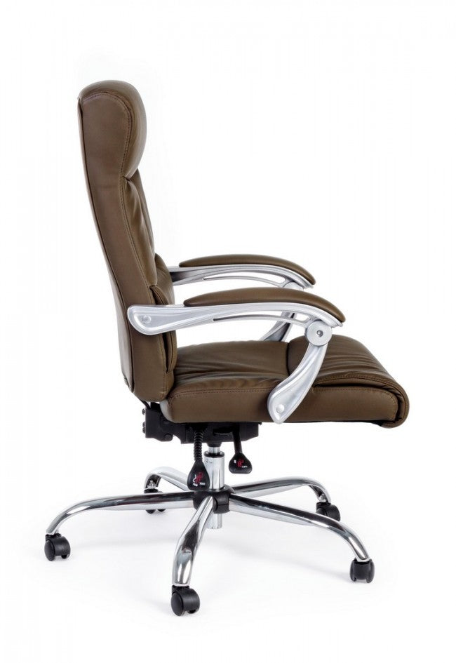 POLTRONA UFF.C-BR LISBONA MARRONE RECLIN