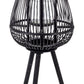 LANTERNA TREPPIEDE BAMBOO NERO H78