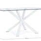 TAVOLO MAY RETT GAMBA BIANCO 160X90