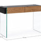 CONSOLLE 2C LINE WOOD NERO110X40