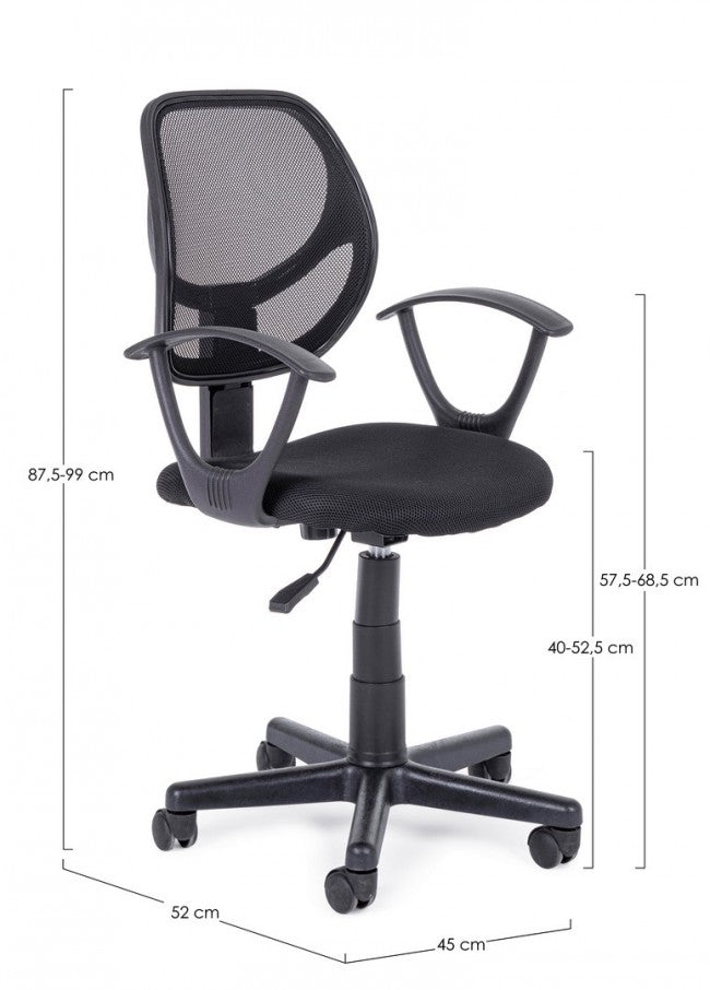 SEDIA UFFICIO ELLA NERO
