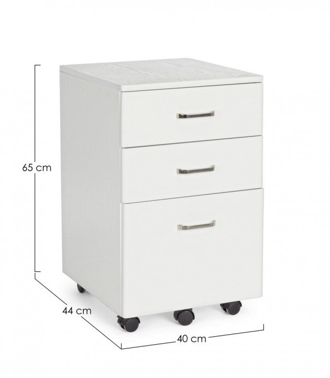CASSETTIERA NADIR 3C FRASSINO BIANCO