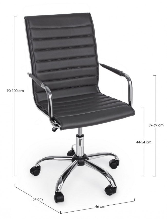 POLTRONA UFFICIO C-BR PERTH GRIGIO SCURO