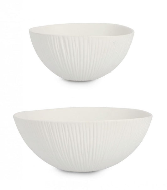 SET2 CIOTOLA DECORATIVA STRIPED BIANCO