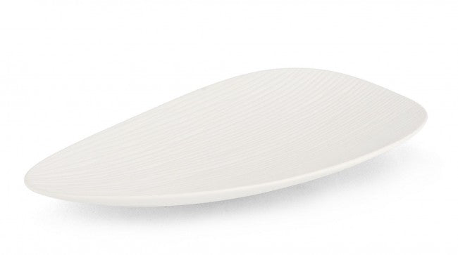 PIATTO DECORATIVO STRIPED BIANCO 47X30
