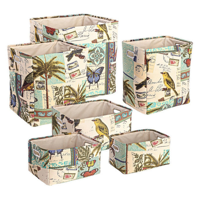 SET6 P.OGGETTI BOTANIC RETT BLU