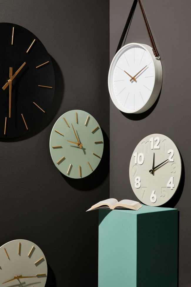 OROLOGIO PARETE TIMELINE NERO D60