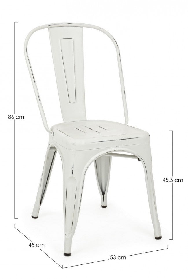 SEDIA MINNESOTA BIANCO ANTICO