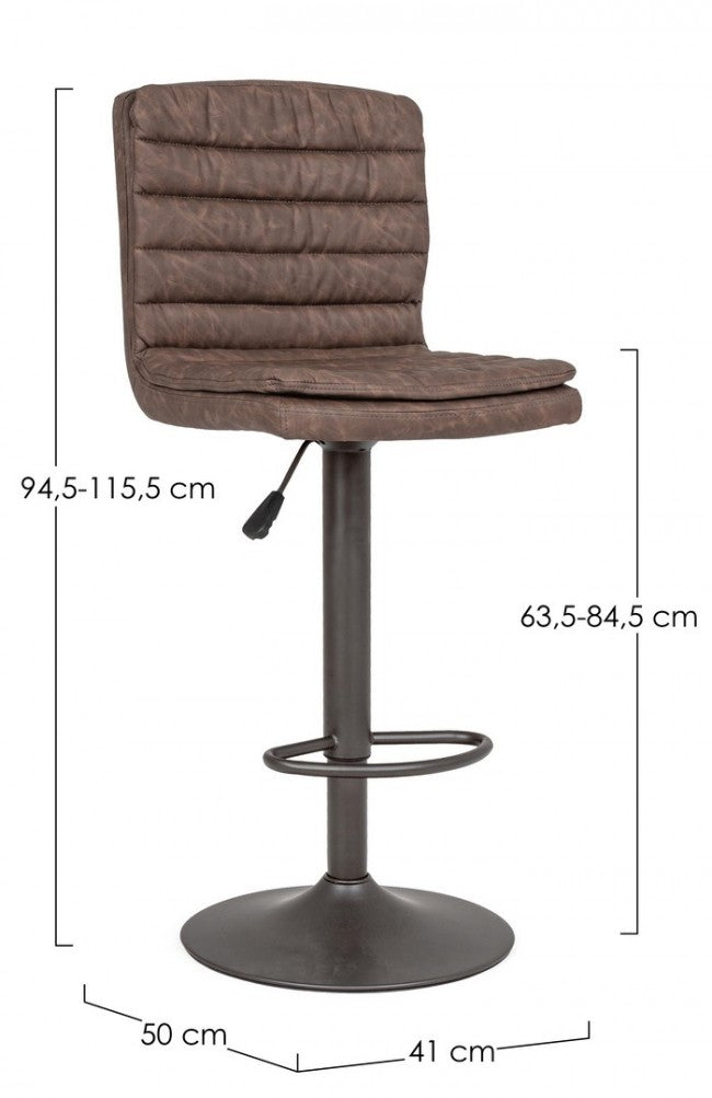 SGABELLO BAR CONNOR MARRONE VINTAGE