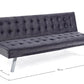 DIVANO LETTO FORBES VELLUTO GRIGIO SCURO