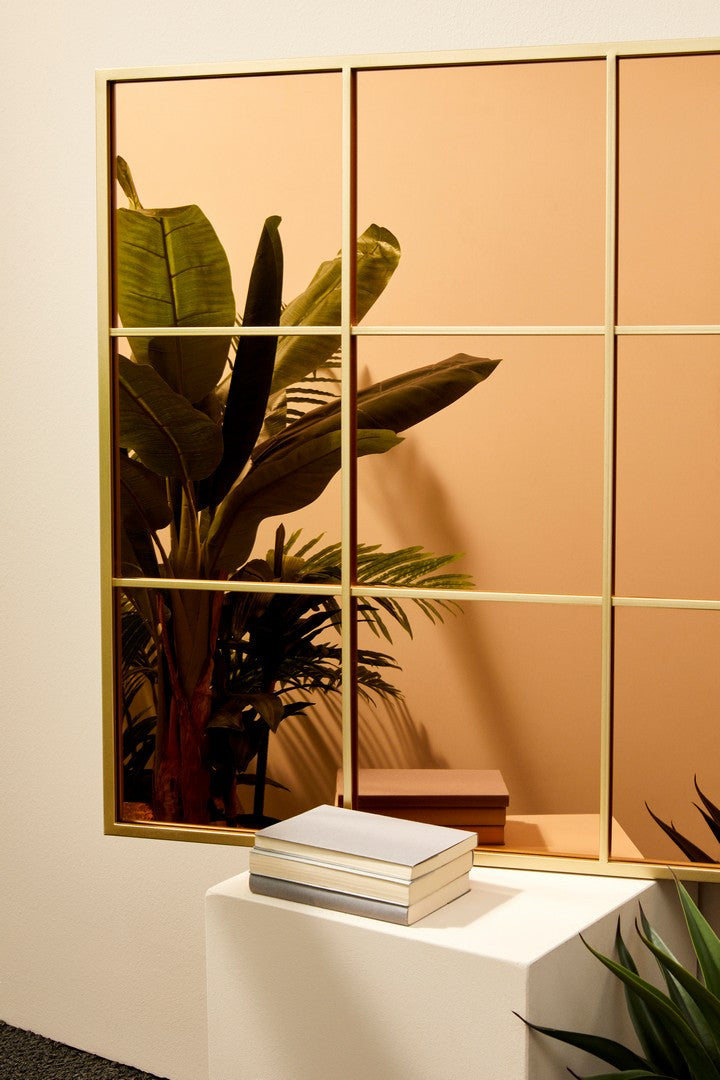SPECCHIO C-C WINDOW PLANET ORO-BR 90X90