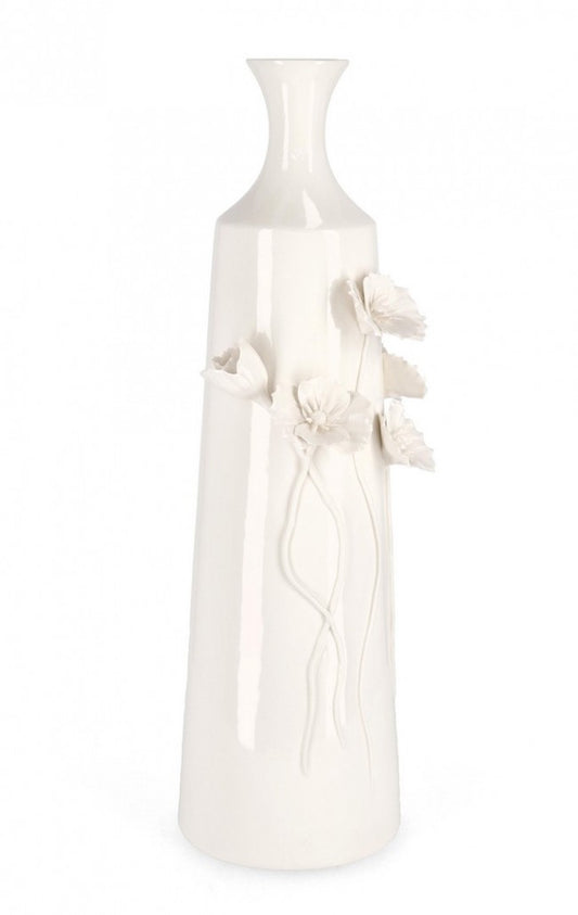 VASO DECORATIVO POPPY BIANCO H51