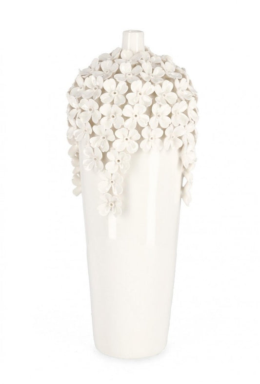 VASO DECORATIVO TREASURE BIANCO H40