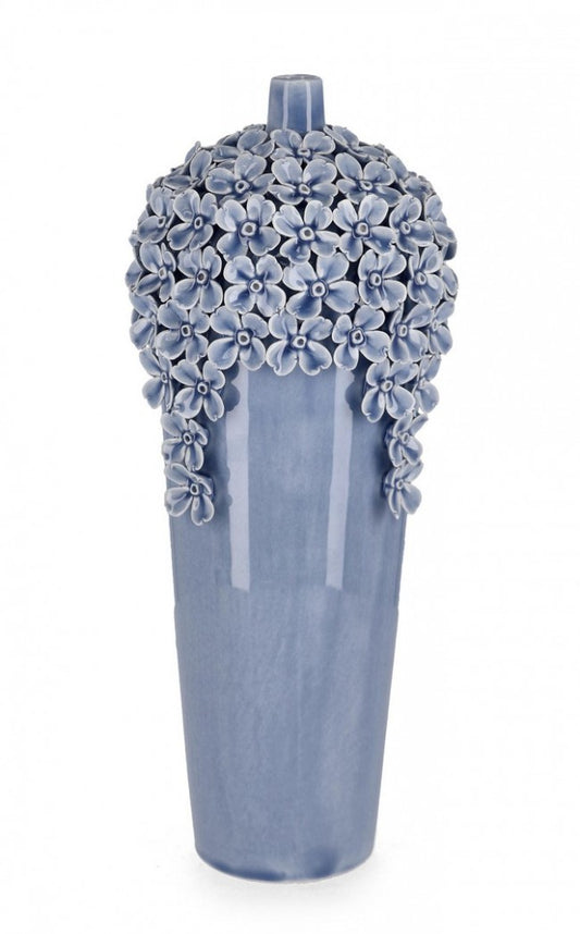 VASO DECORATIVO TREASURE AZZURRO H40