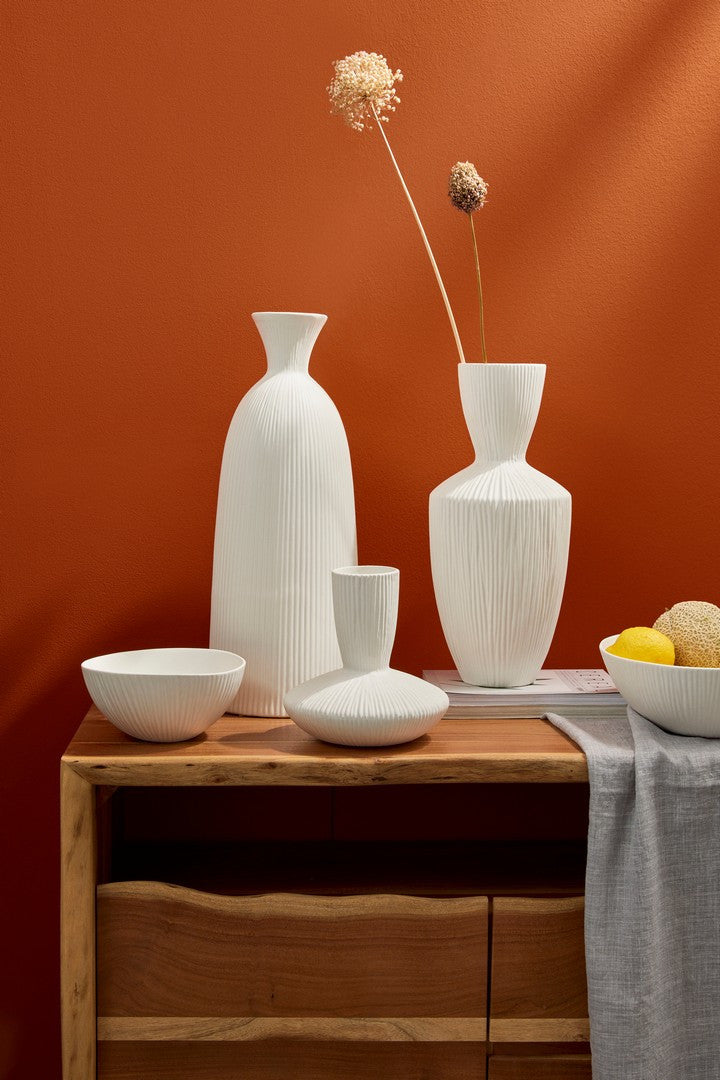 VASO STRIPED BIANCO H47