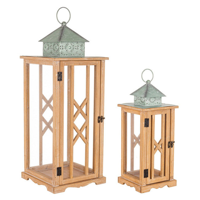 SET2 LANTERNA SYBIL RETT NAT-VERDE ACQUA