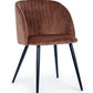 SEDIA QUEEN VELVET RUGGINE