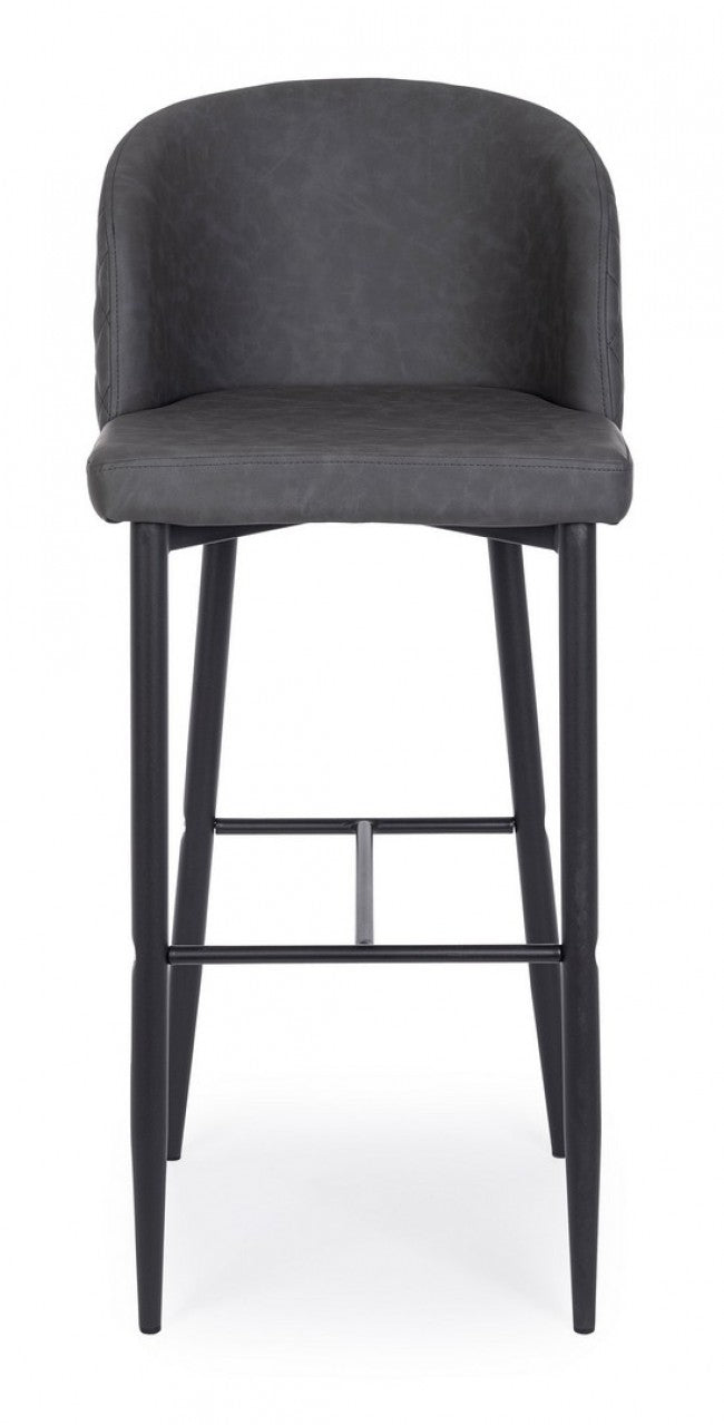 SGABELLO BAR CHRIS PU GRIGIO SCURO