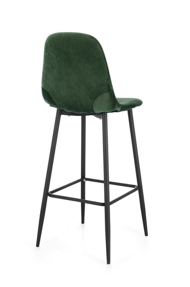 SGABELLO BAR IRELIA VELLUTO VERDE SCURO