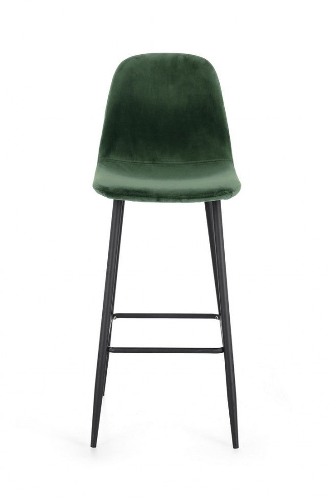 SGABELLO BAR IRELIA VELLUTO VERDE SCURO