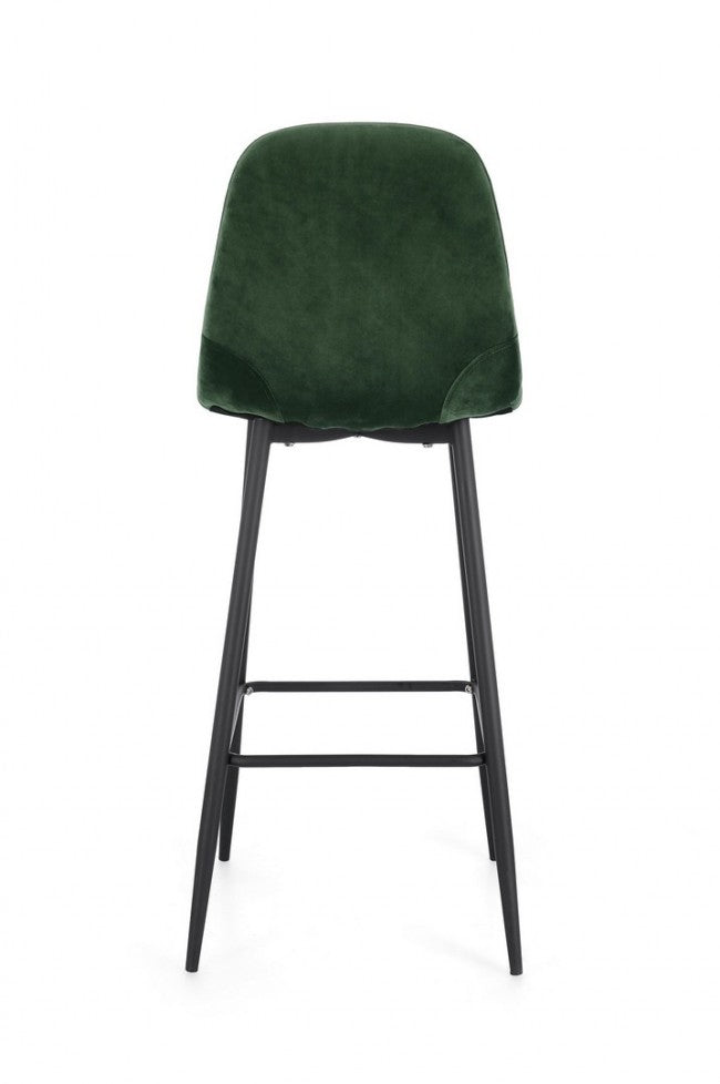 SGABELLO BAR IRELIA VELLUTO VERDE SCURO