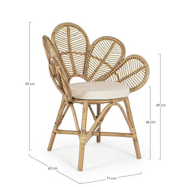 SEDIA C-BR C-C FLORES NATURALE