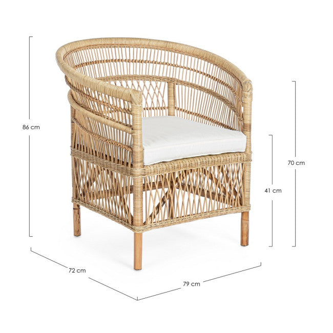 POLTRONA C-C JOSEFINA NATURALE