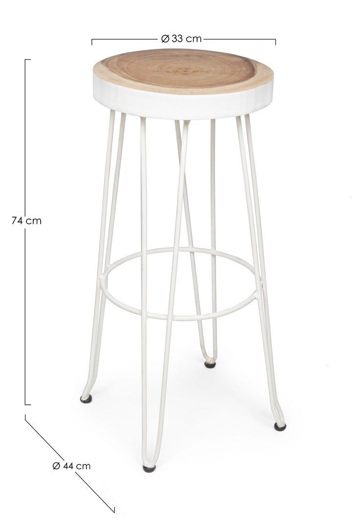 SGABELLO BAR RAKEL BIANCO