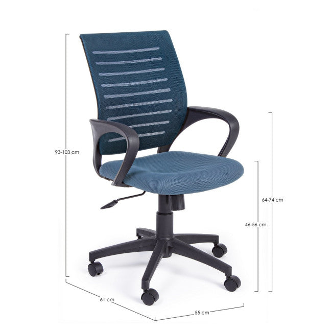 SEDIA UFF. C-BR MARION BLU