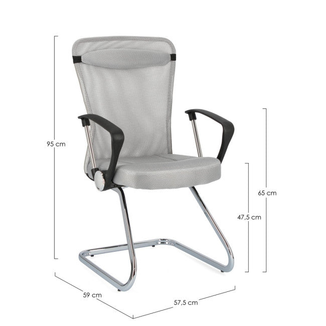 POLTRONA UFFICIO C-BR KINGSTON GRIGIO