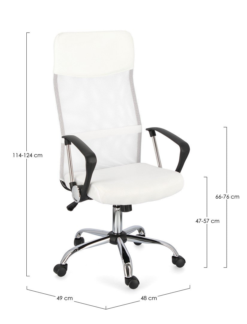 POLTRONA UFFICIO C-BR DAKAR BIANCO