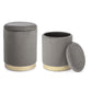 SET2 POUF CONTENITORE POLINA GRIGIO