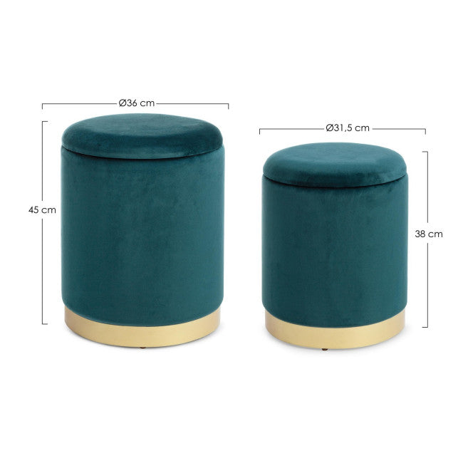SET2 POUF CONTENITORE POLINA NAVYUS