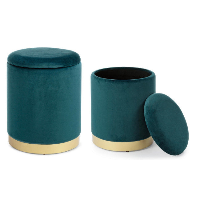 SET2 POUF CONTENITORE POLINA NAVYUS