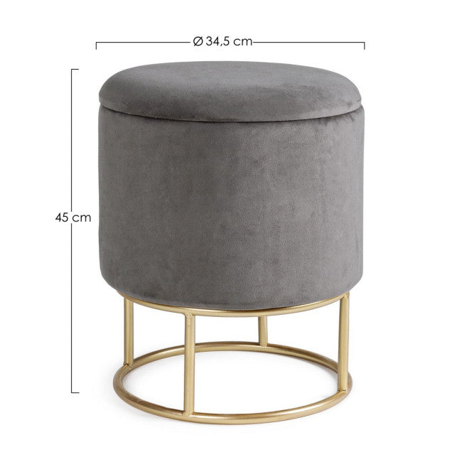 SGABELLO CONTENITO.POLINA TO GRIGIO OPAL