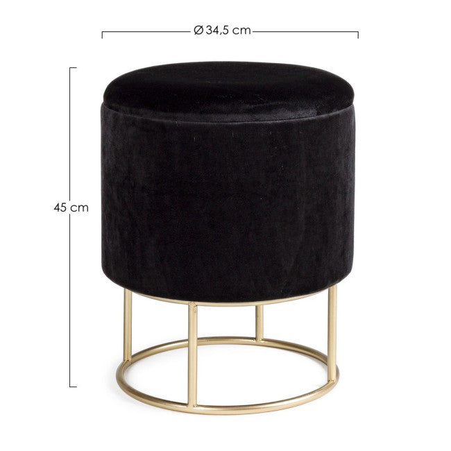 SGABELLO CONTENITORE POLINA TO NERO