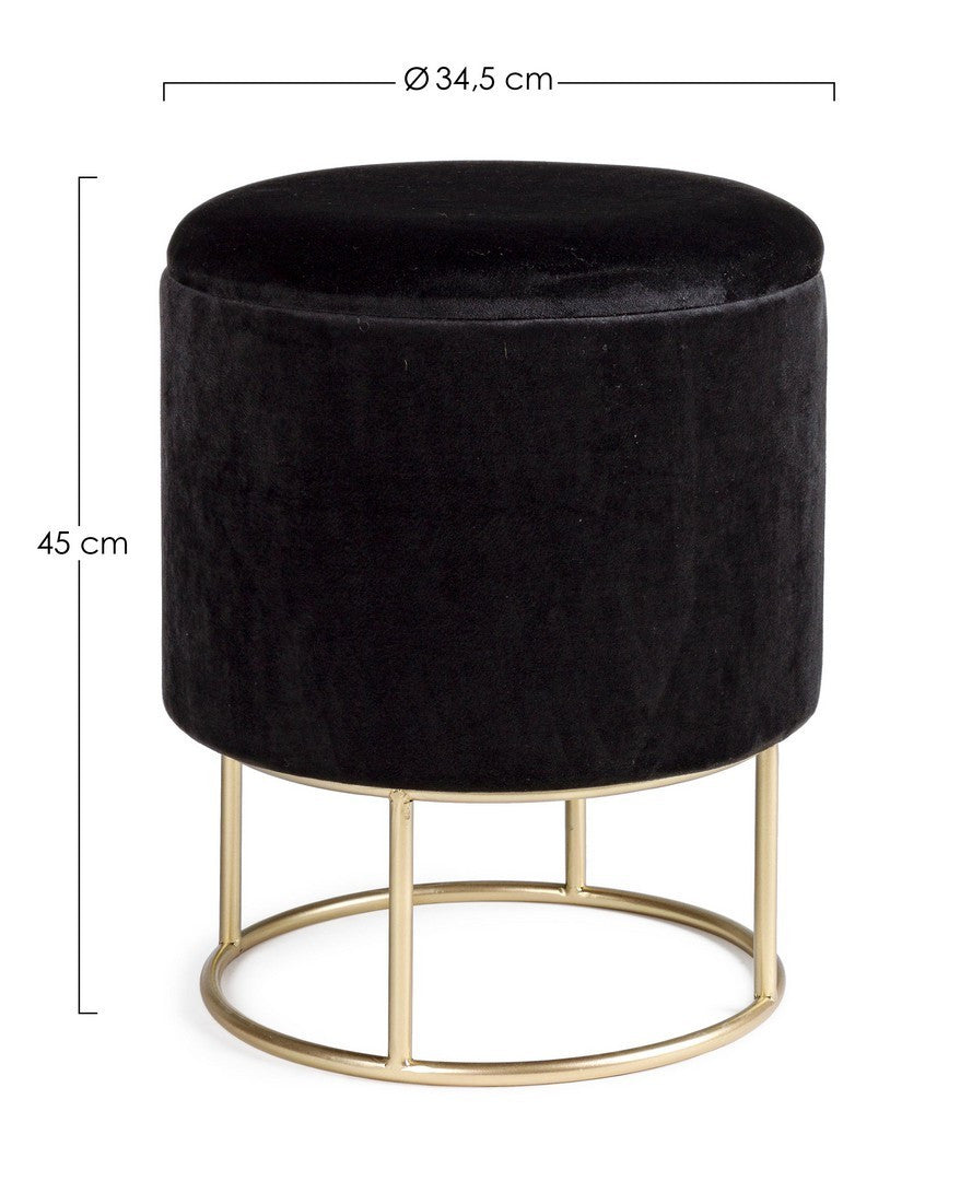 SGABELLO CONTENITORE POLINA TO NERO